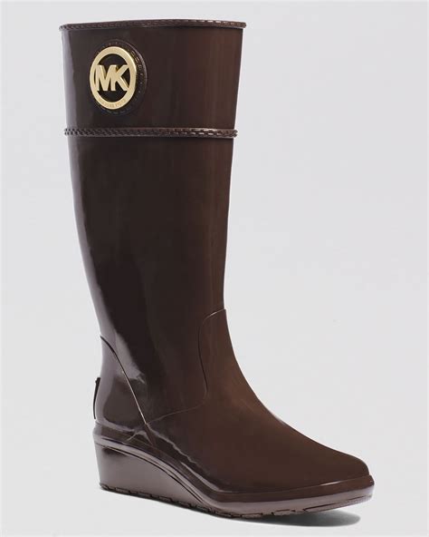 michael kors studded rain boots|brown waterproof Michael Kors boots.